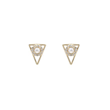 Load image into Gallery viewer, Eden Presley Triangle Round Studs
