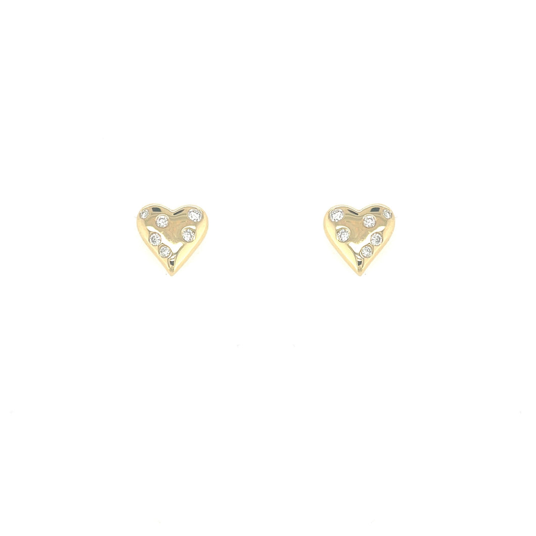 EarParty Collection Burnished Heart Studs