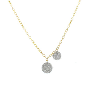 Meira T Double Disc Charm Necklace