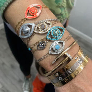 Netali Nissim Diamond and Turquoise Protected Bracelet