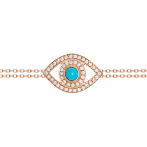 Netali Nissim Diamond and Turquoise Protected Bracelet