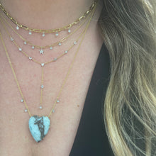 Load image into Gallery viewer, Meira T Larimar Floating Heart Pendant

