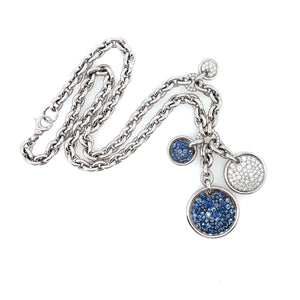 Damaso Sapphire and Diamond Disc Necklace