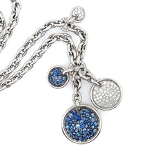 Load image into Gallery viewer, Damaso Sapphire and Diamond Disc Necklace
