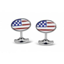Load image into Gallery viewer, Deakin &amp; Francis Sterling Silver and Enamel Flag Cufflinks
