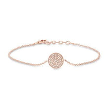 Load image into Gallery viewer, Petite Collection Medium Pave Disc Bracelet
