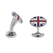 Load image into Gallery viewer, Deakin &amp; Francis Sterling Silver and Enamel Flag Cufflinks
