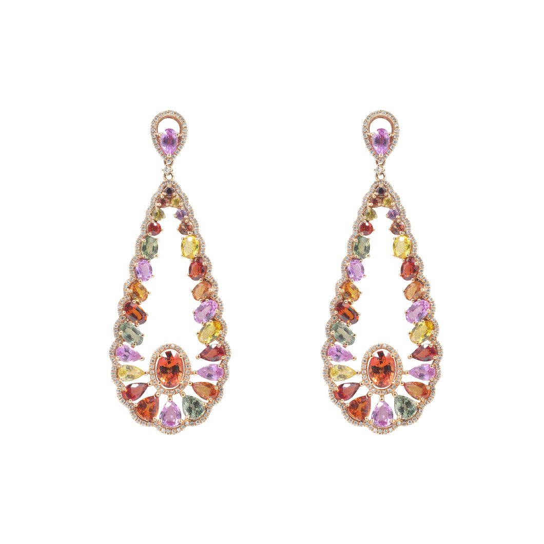 Goldstein Collection Multi Sapphire Earrings